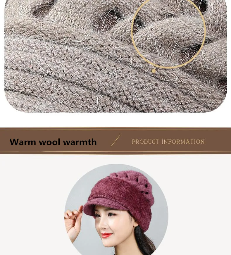 Зимние шапки Skullies Beanies шапка зимние для женщин шерстяной шарф Балаклава маска Gorras