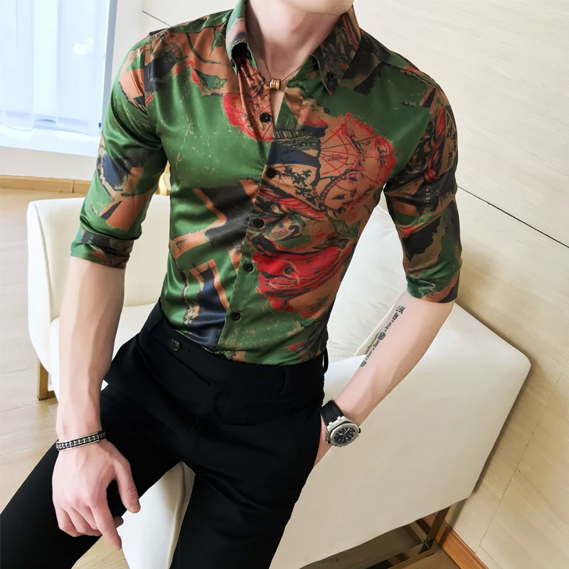 Мужские Гавайские рубашки с коротким рукавом мужские летние camisa masculina модные