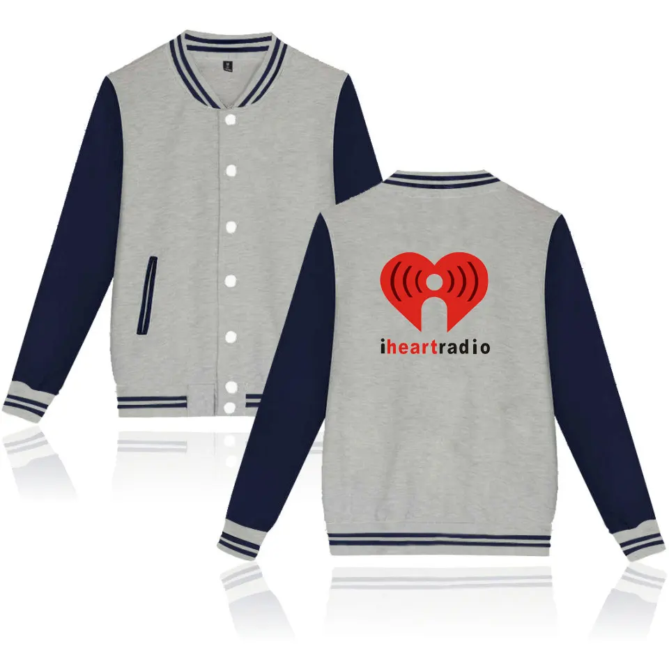 

iHeartRadio Jacket Fashion Mens Slim Fit College Jacekt Sportswear Fleece Baseball Jacket iHeartRadio Music Festival Clothing