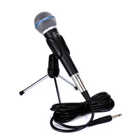 professional beta 58a cardioid dynamic mic vocal wired microphone holder with 6 5mm jack audio cable for computer karaoke system