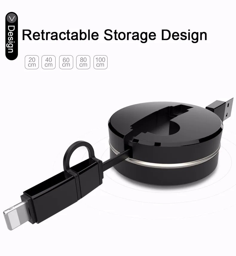 CAFELE EU зарядное устройство с разъемом для путешествий USB 2.4A двойной выход универсальный адаптер зарядное устройство смартфон зарядное устройство с 2 в 1 Выдвижной кабель