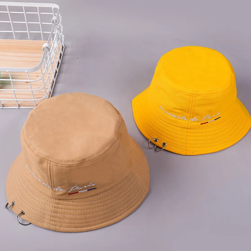 2019 new basin hat wild hoop Harajuku foldable casual fashion two ring fisherman | Аксессуары для одежды