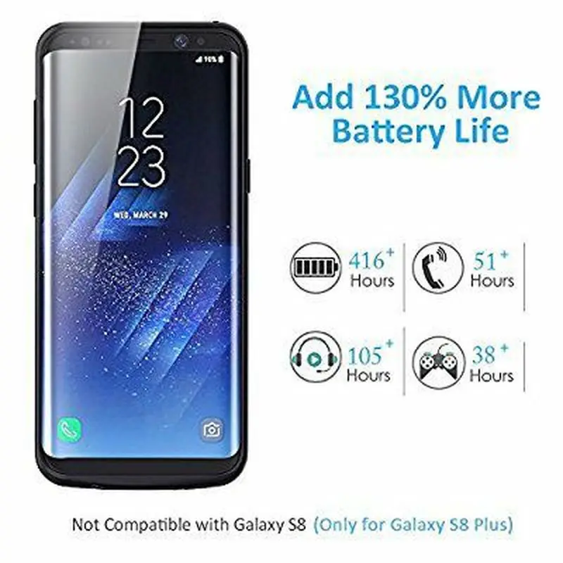 Защитный чехол Neng для Samsung Galaxy S8 аккумулятора 5000 мАч 2018 новое портативное