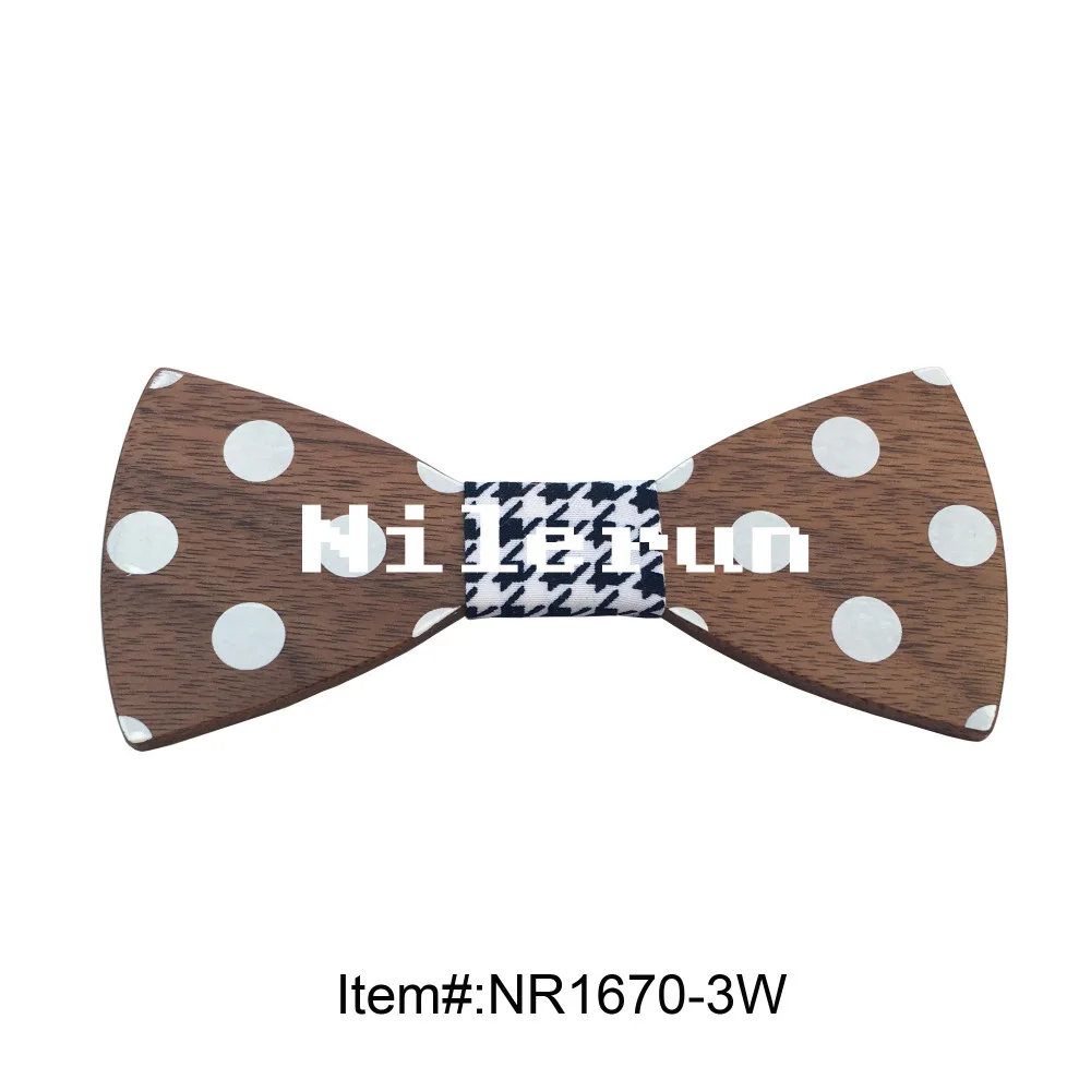 

Горячая Распродажа, брендовый синий белый галстук-бабочка в белый горошек из орехового дерева с эластичной и магнитной кнопкой
