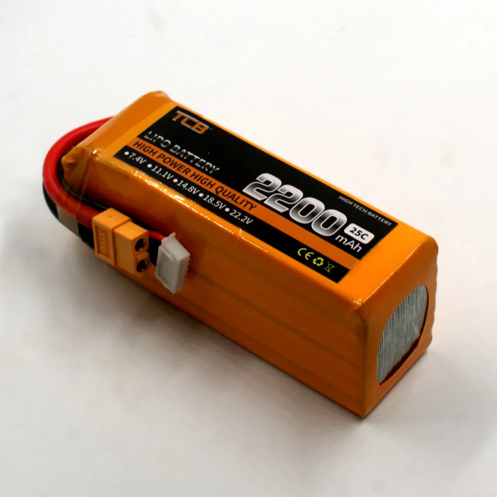 TCB RC lipo батарея 6 S 22 2 V 2200 mAh 25c для rc самолет Радиоуправляемый квадрокоптер