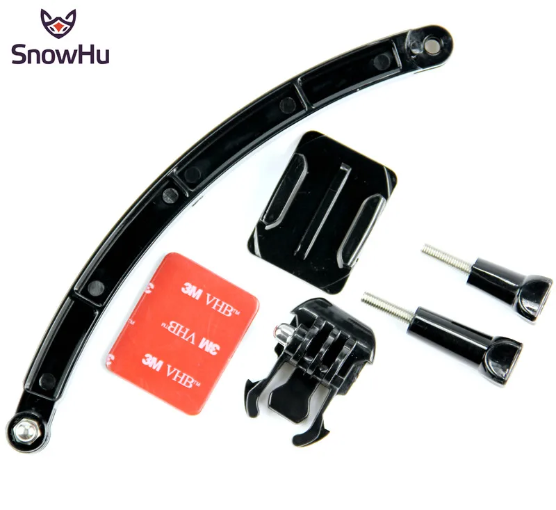 

SnowHu for Gopro accessories Helmet Front Shooting Arm+Mounts+Screws+Adhesive Pads Stands for Gopro Hero 10 9 8 7 6 5 yi 4k GP79