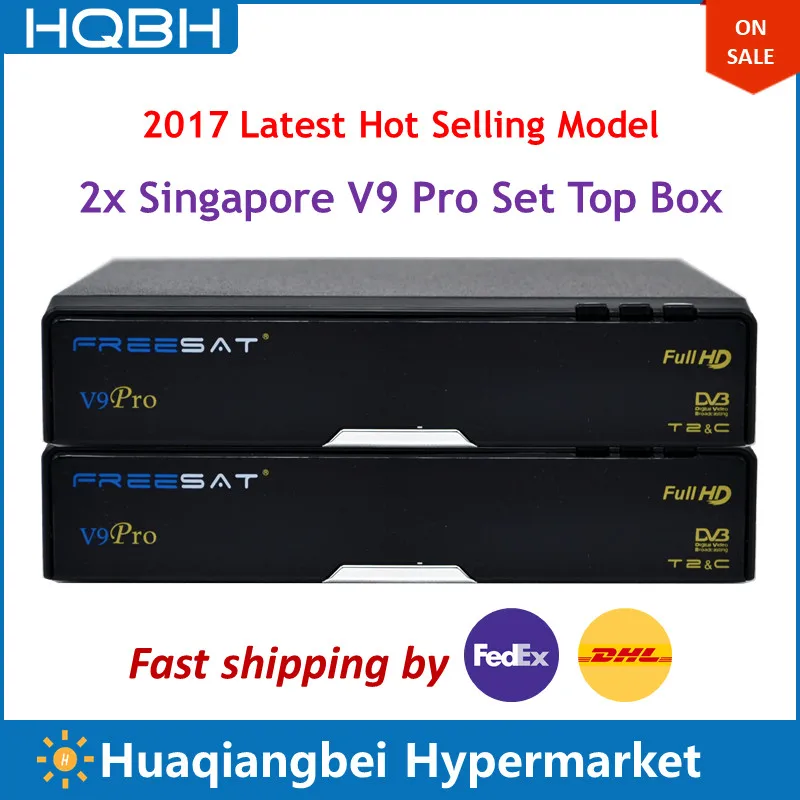 2 шт. Сингапура HD ТВ Декодер каналов кабельного телевидения V9 Pro Обновление V8