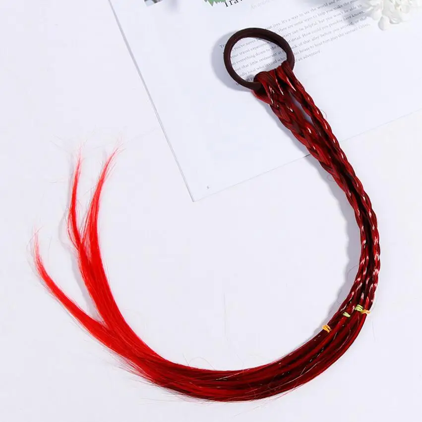 Red Headbands Резинок Красота резинки для волос Головные уборы Детские аксессуары для волос повязка на волосы для девочек цветные парики хвостик волос головные украшения с узором - Цвет: Red Headbands