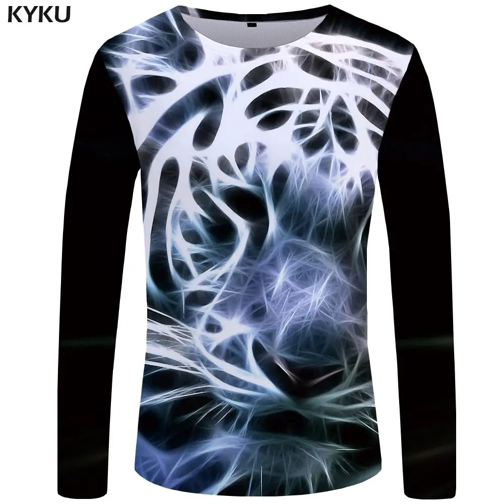 3d t shirt 08 Бренд KYKU, футболка с тигром, Мужская футболка с длинным рукавом, галактика, рок, сорняки, уличная одежда, животные, крутая, забавная футболка, s, Япония, мужская одежда - Цвет: 3d t shirt 08