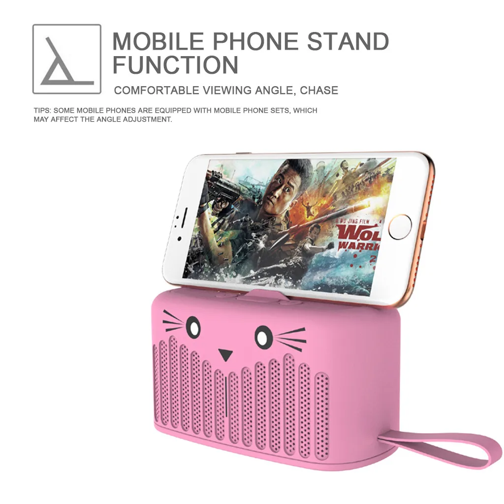 Новинка Bluetooth динамик FM радио TF карта и U диск милый мультяшный с подставкой чип