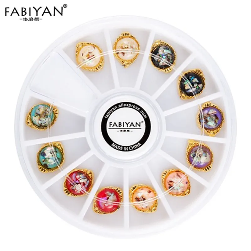 Искусство ногтей колеса украшения неправильной оболочки металлический край