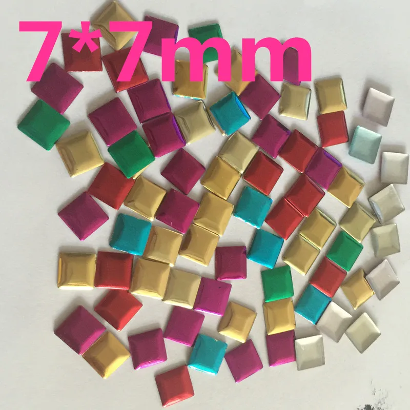 Разные цвета 7*7 мм Горячие фиксаторы Пирамида аксессуары для стразов