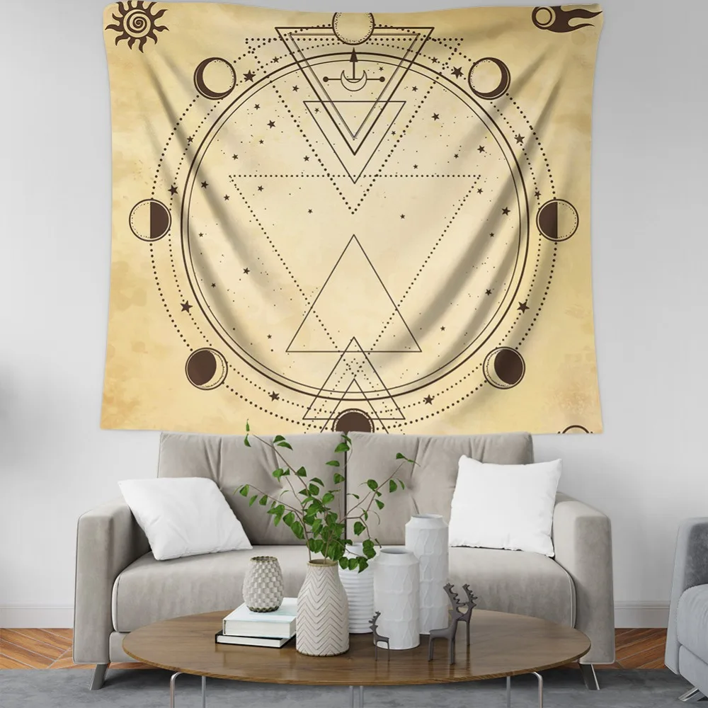 

sun and moon eye hand indian wall tapestry wall cloth mandala playa tarot tapestry bohemia wall carpet for bedroom