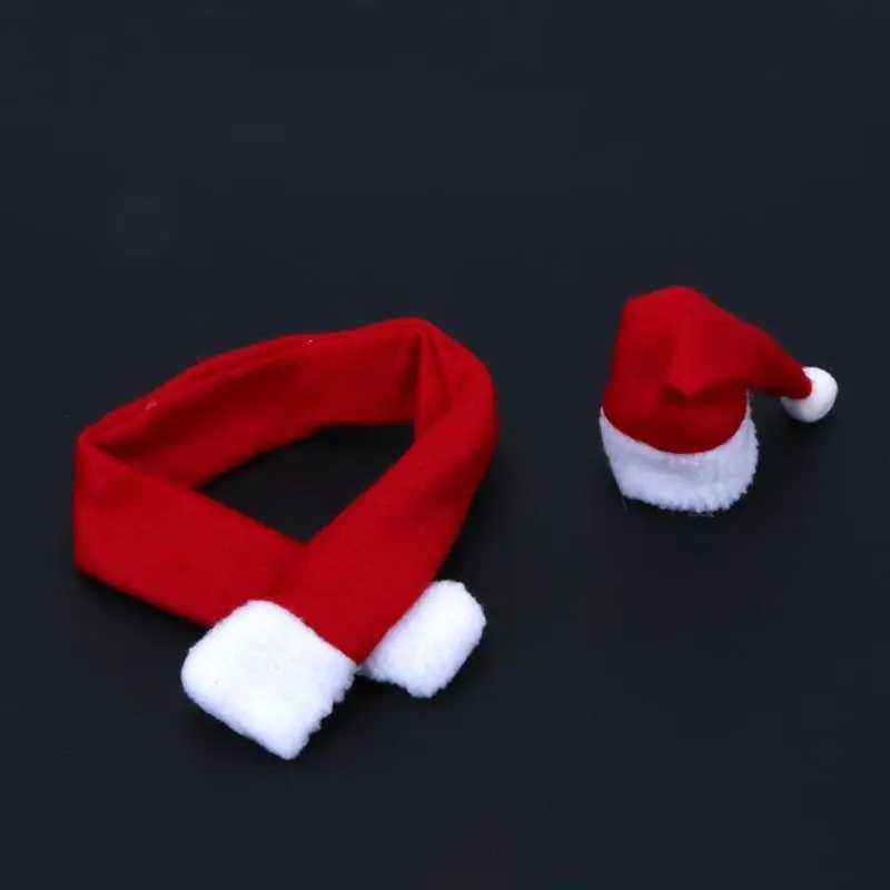 1 Set Party Christmas Wine Hat Scarf Tie Bottle Cover for Home Dinner New Santa Claus Gift Kitchen Table Cup Decor | Дом и сад