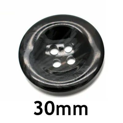 black horn pattern 10 шт., 4 отверстия, пуговицы, моющиеся, горячая Распродажа, имитация узора, крашеные, декоративные, большие пуговицы для пальто, свитера, 30 мм - Цвет: black horn pattern