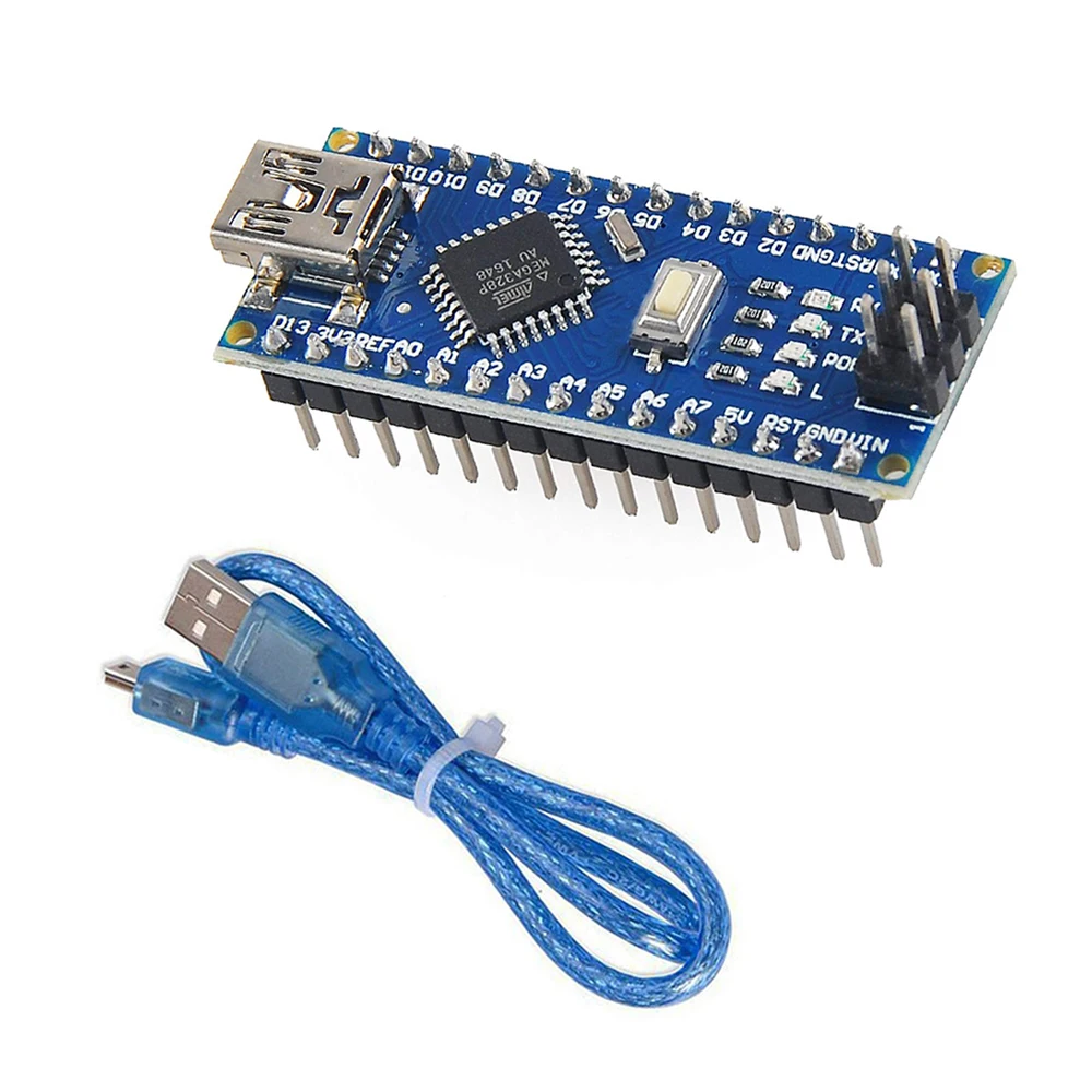 Nano Mini USB с Загрузчиком совместимый Nano 3,0 контроллер Arduino CH340 USB драйвер Nano v3.0 16 МГц ATMEGA328P кабель