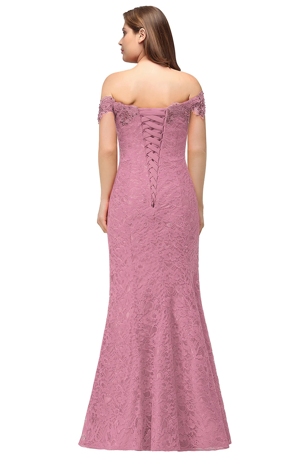 Vestido de festa longo Русалка из бисера размера плюс кружевные платья подружек невесты
