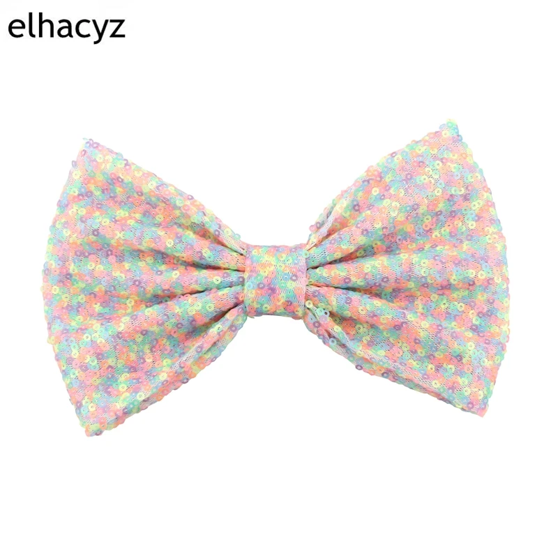 10 шт./лот 7 &quotБольшой Радужный бант с блестками новый блестящий большой для