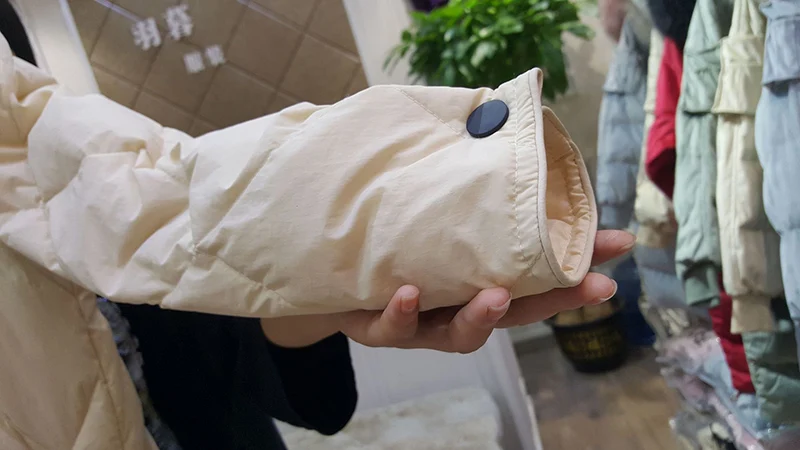 Schinteon женский длинный пуховик светильник тонкий воротник стойка Argyle простая модная зимняя верхняя одежда пальто