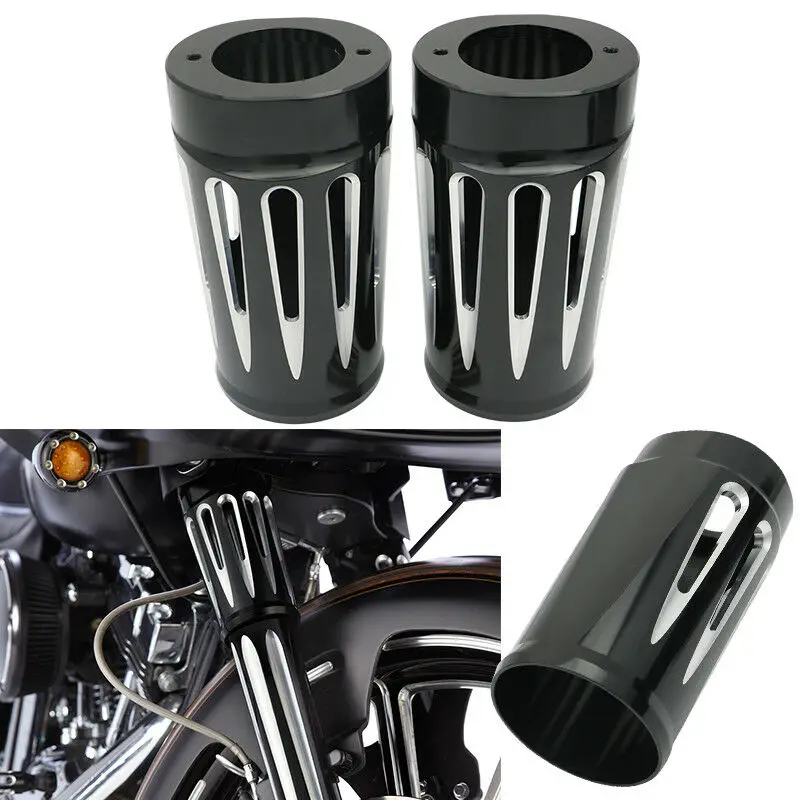 

Motorcycle Edge Front Fork Boot Slider Covers For Harley Touring Turing And Trike Models Road King Street Electra Glide