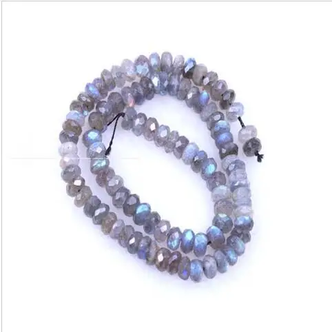 Граненые бусины Лабрадорита 15 дюймов 8*5 мм оптовая продажа натуральное