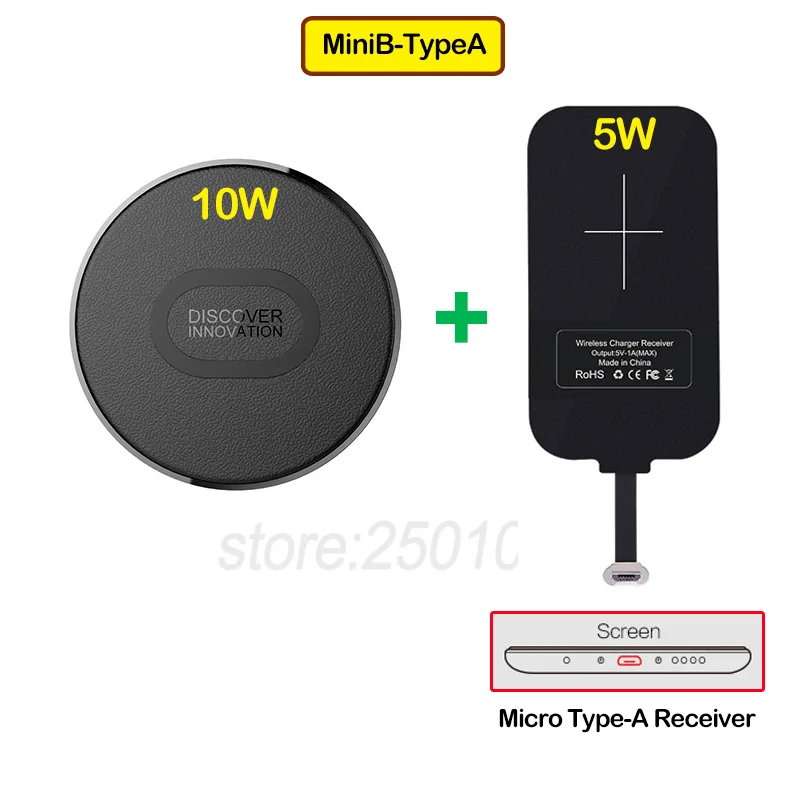 MiniB-TypeA Nillkin Qi Беспроводная зарядка для huawei Honor 10 20 8X V20 mate 10 20 P20 P30 Pro Lite Nova 3 4 5 5i P Smart Z зарядное устройство приемник - Тип штекера: MiniB-TypeA