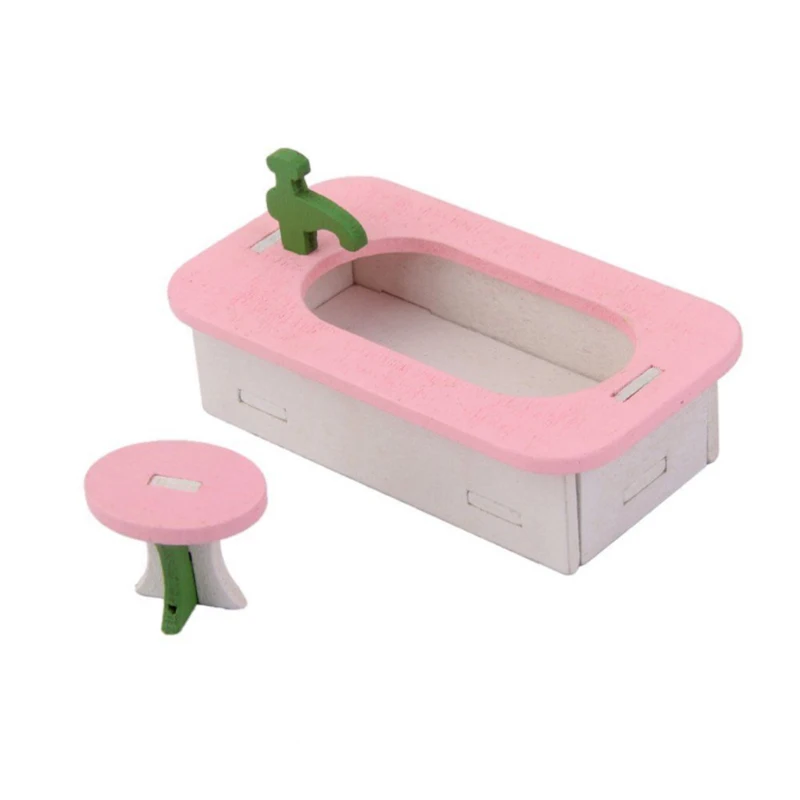 1 комплект деревянная мебель для кукольного домика миниатюрные детские игрушки