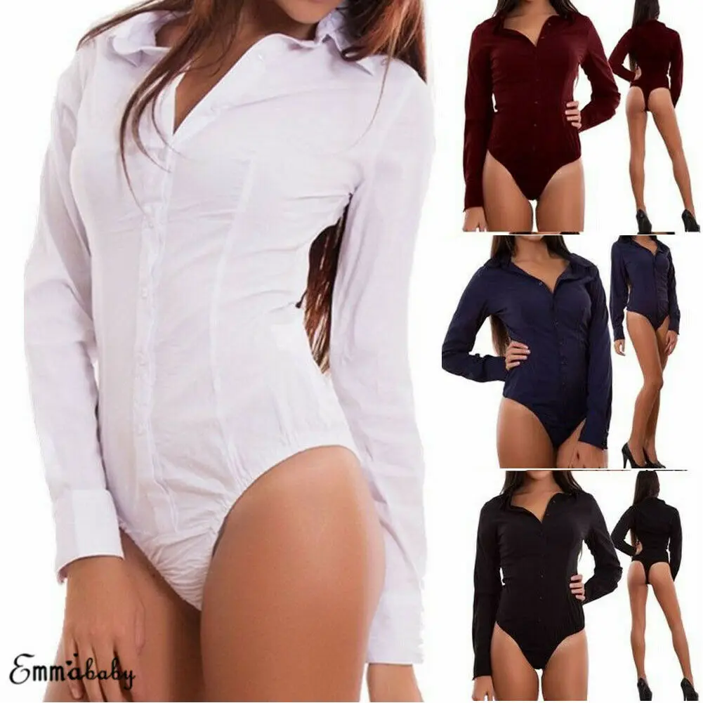 Женский эластичный комбинезон с длинным рукавом Летние повседневные облегающие