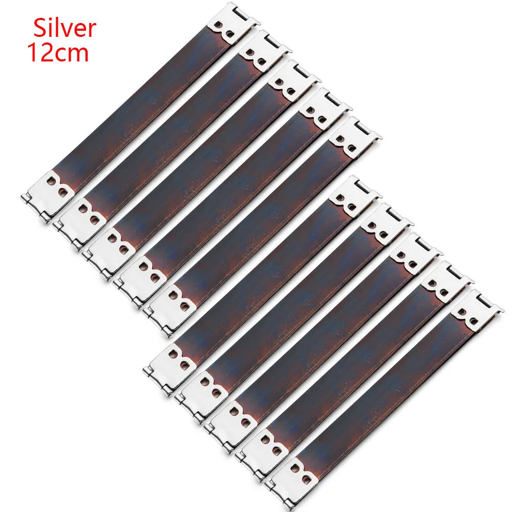 12cm-silver 10 шт./лот металлический внутренний гибкий каркас кошелек рама лот с механизмом поцелуем-застежкой Скрытая оснастки DIY аксессуары для сумок 8/10/12 см Швейные принадлежности - Цвет: 12cm-silver
