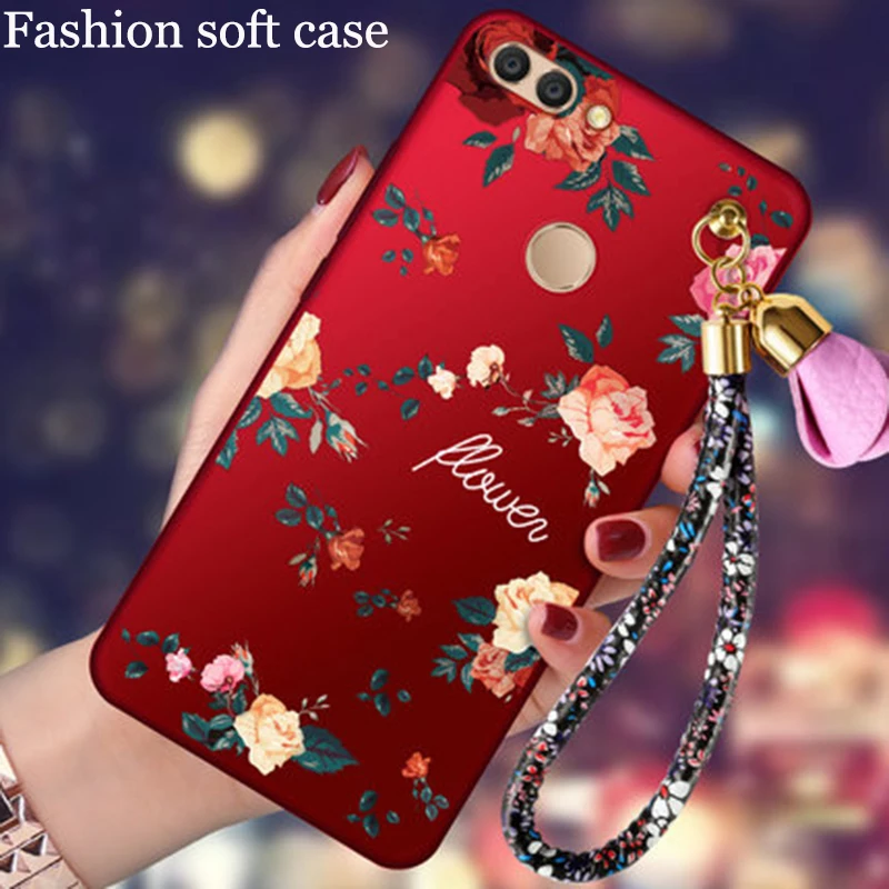 Модный мягкий чехол с цветочным узором для huawei enjoy 7 S задняя крышка FIG AL10 enjoy7S