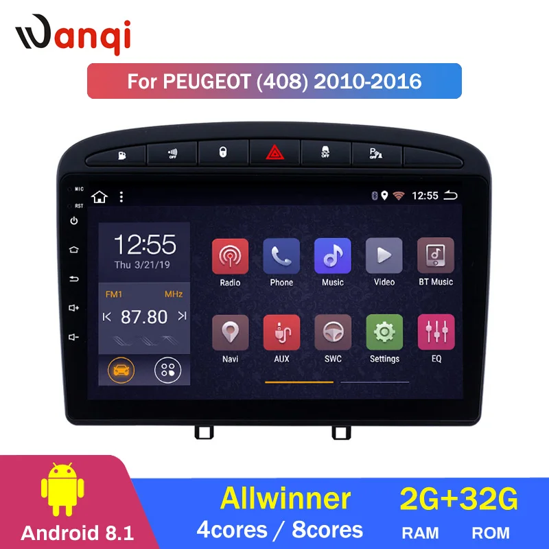2G ram 32G rom 9 дюймов Android 8,1 автомобильный стерео для 2010- PEUGEOT 308 408 gps навигация