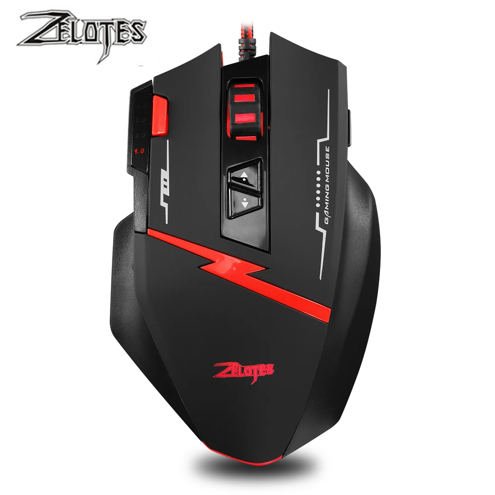 Zealot C 8 программируемый светодиодный оптическая USB игровая мышь 2500 dpi кнопок