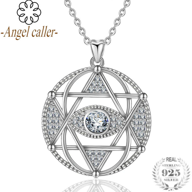 Женское ожерелье с длинной цепочкой Angel Caller 100% Стерлинговое Серебро 925 пробы