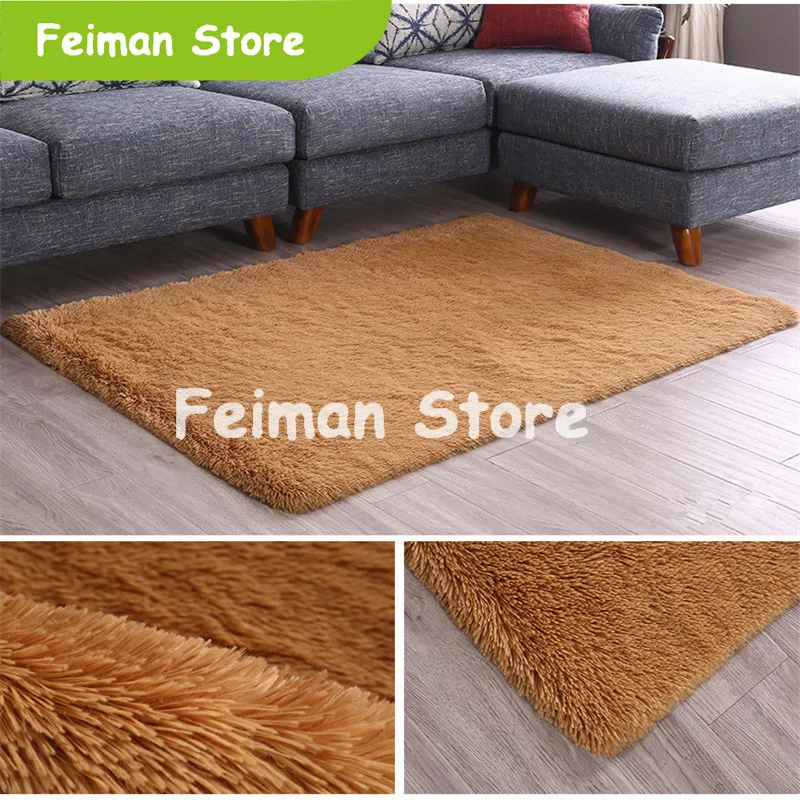 Простой современный ковер из шелковой шерсти утолщенная подушка для гостиной
