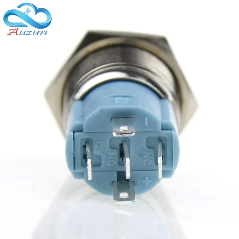 16 мм металлический кнопочный переключатель самоблокирующийся металлическая