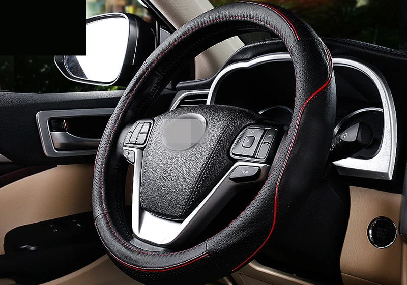 Чехлы на руль мягкая кожаная оплетка автомобиля аксессуары для интерьера TOYOTA
