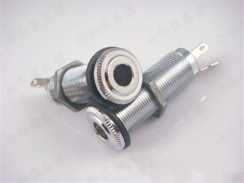 10 шт. хромированный цилиндр с резьбой для басов гнездо гитары 1/4 дюйма 6 35 мм|output