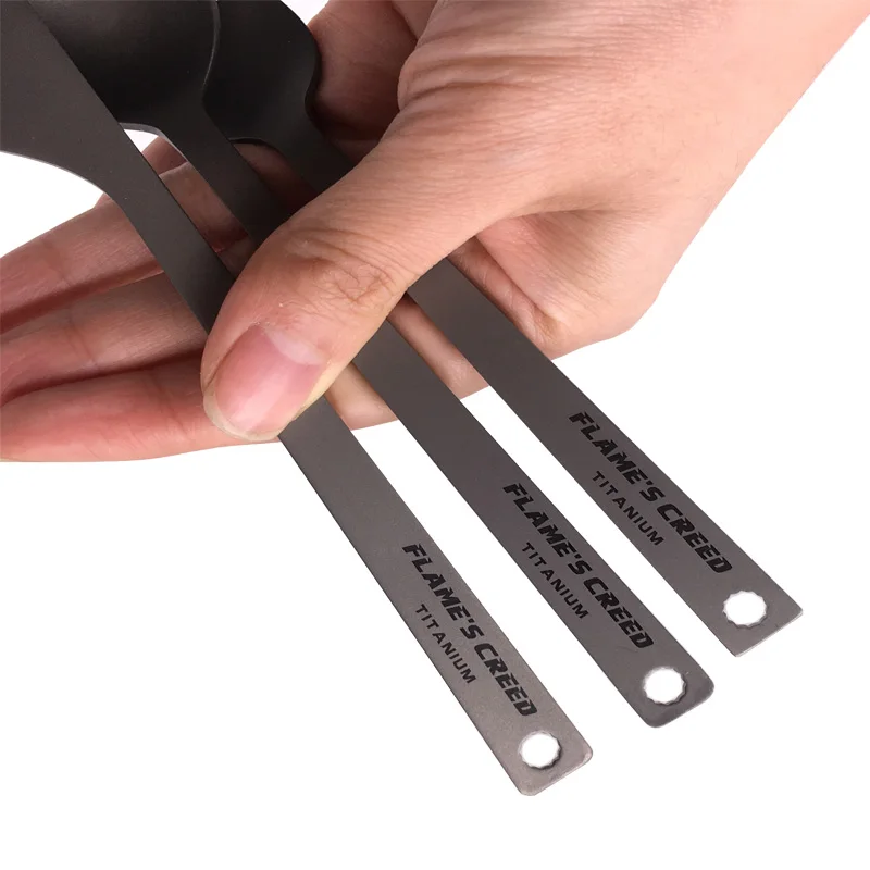 Набор столовых приборов FLAME'S CREED из 3 предметов Титановая Ложка для кемпинга