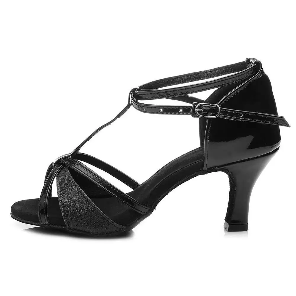 809 7cm heels Black Новая женская обувь для танго, бальных танцев, латинских танцев, распродажа 227 - Цвет: 809 7cm heels Black