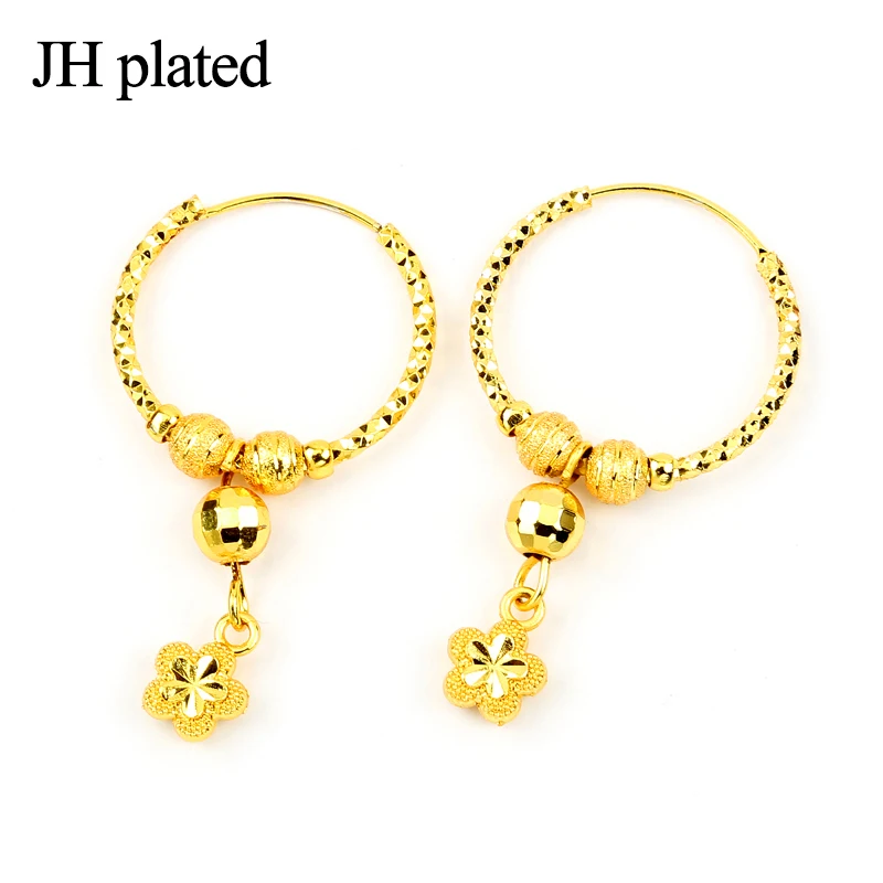 JHplated Африканский Эфиопия ювелирные изделия серьги круглый для женщин подарок