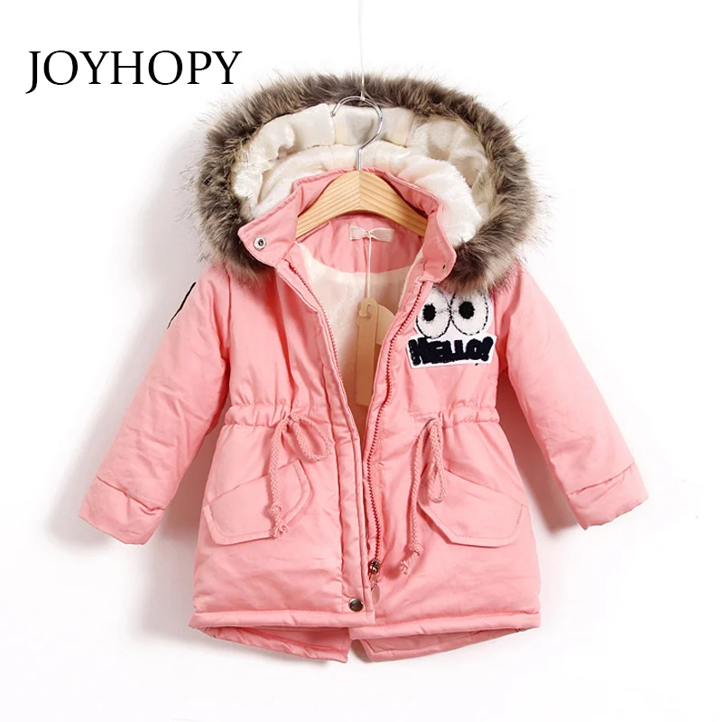 Новинка 2018 модные детские зимние куртки зимнее пальто для девочек теплые длинные