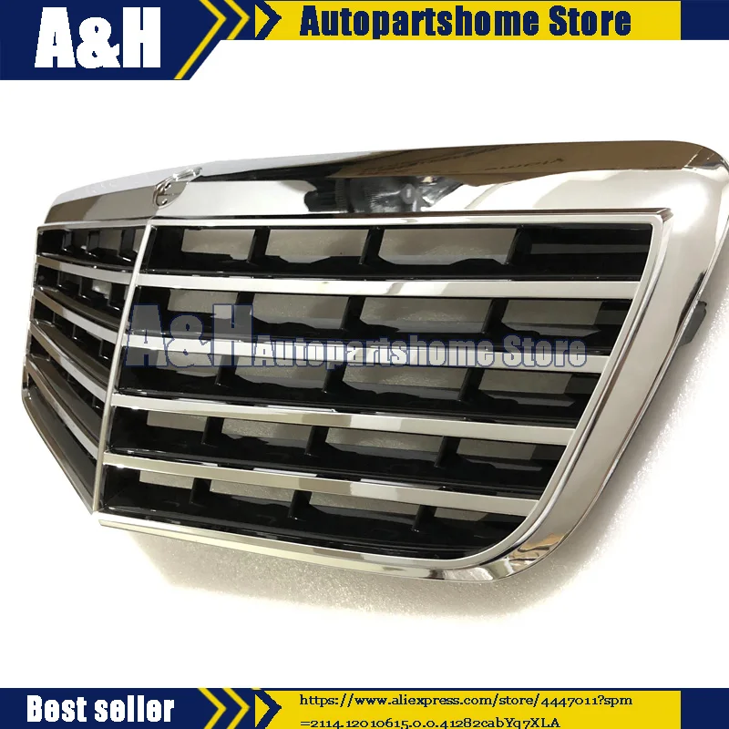 Спереди Все Серебристая решетка AMG для Mercedes E/W211 E320 E550 E350 E55 E63 2007-09