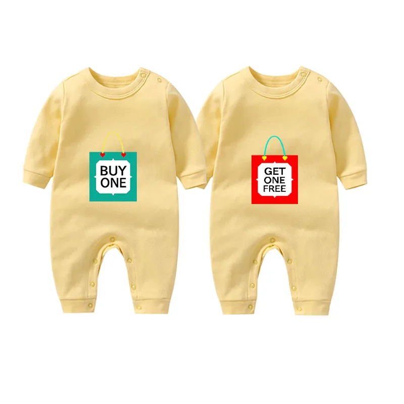 Ysculbutol New Design fashion buy one and get one free baby bodysuit customized baby boy girl clothes