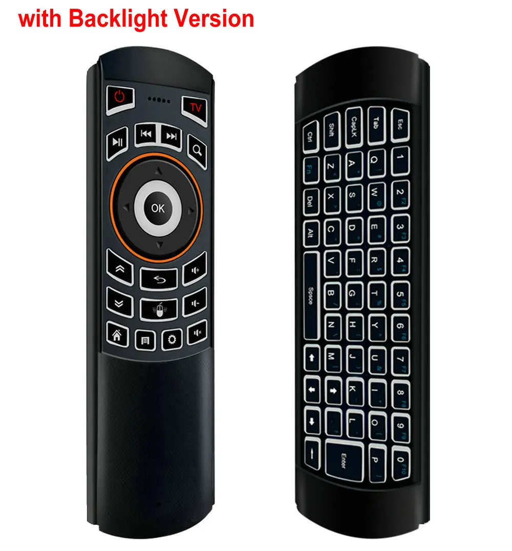 Tikigogo Подсветка X6 2 4G с гироскопом и сенсорной мышью полный Qwerty клавиатура лицевой