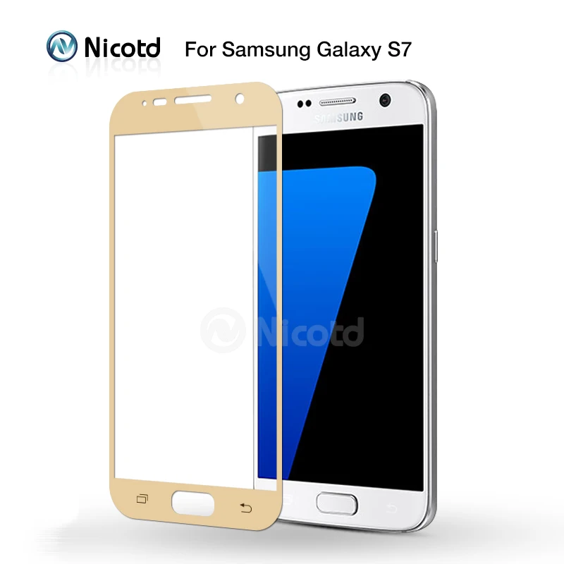 Никотд 2.5D полное покрытие закаленное стекло для samsung S7 G9300 G930F G930FD G930W8 5," Противоударная защитная пленка