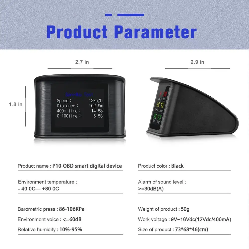 HUD Head Up Дисплей AIHG автомобиля Скорость ometer с OBD2/EUOBD Порты и разъёмы Смарт Цифровой