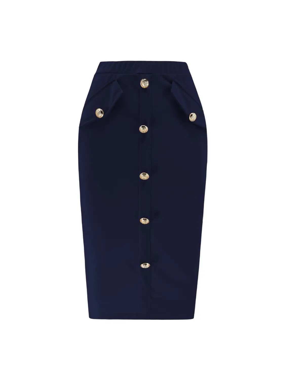 Женская летняя юбка-карандаш с высокой талией однотонная облегающая юбка миди на