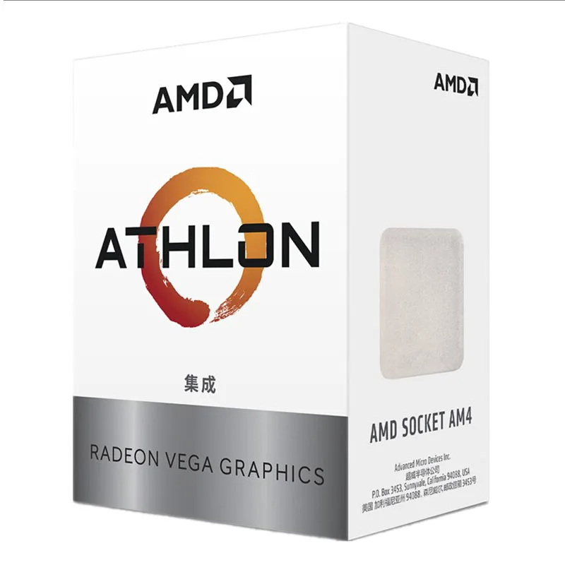 AMD Athlon PRO 200GE двухъядерный 3,2 ГГц L3 = 4 м 35 ватт Socket AM4 Radeon Vega 3