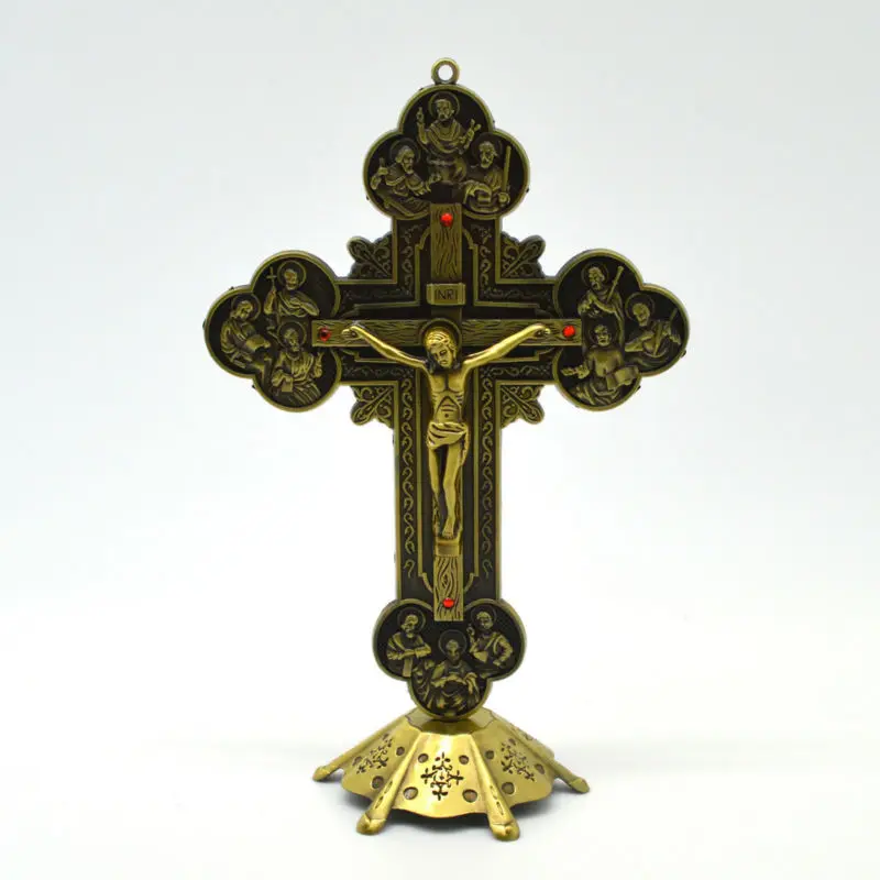 Модный большой размер католический распятие со многими священными