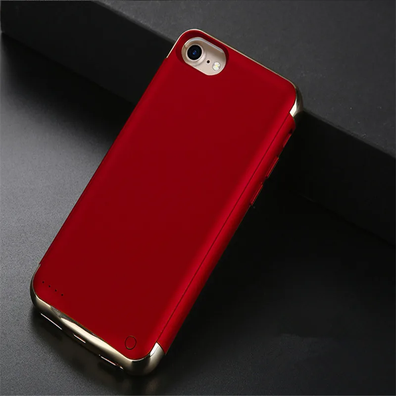 Red NTSPACE резервный внешний аккумулятор для iPhone 8, 7, 6, 6 S, беспроводной чехол с зажимом на заднюю панель для iPhone 6, 6 S, 7, 8 Plus, чехол с зарядным устройством - Цвет: Red